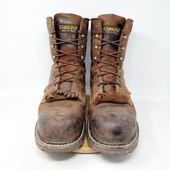 Carolina Boots Mens 11.5 D Comp Toe EH Brown Leather Work 28 Series Shoe CA8528 - Picture 3 of 16